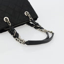 PRADA Chain Shoulder Bag Nylon Black Silver Auth 184635V-7