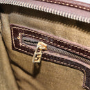 FENDI Zucca Canvas Hand Bag 2way Black Brown gold Auth 184637-23