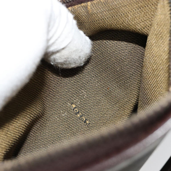 FENDI Zucca Canvas Hand Bag 2way Black Brown gold Auth 184637