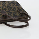 FENDI Zucca Canvas Hand Bag 2way Black Brown gold Auth 184637-7