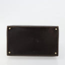 FENDI Zucca Canvas Hand Bag 2way Black Brown gold Auth 184637-5