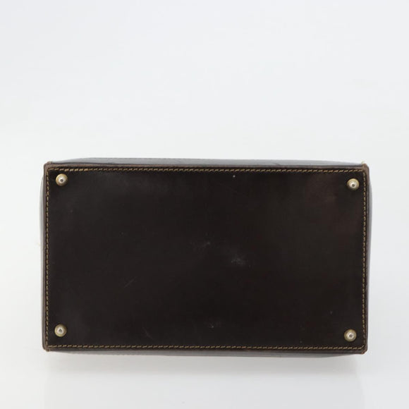 FENDI Zucca Canvas Hand Bag 2way Black Brown gold Auth 184637