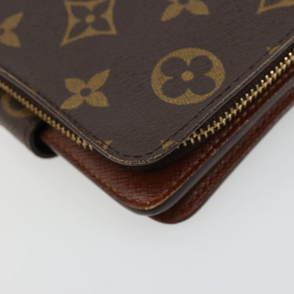 LOUIS VUITTON Monogram Compact Zip Wallet M61667 LV Auth 184642A