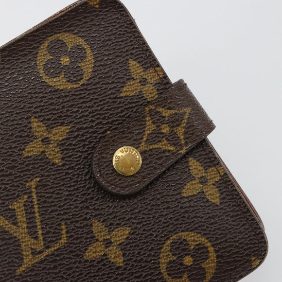 LOUIS VUITTON Monogram Compact Zip Wallet M61667 LV Auth 184642A