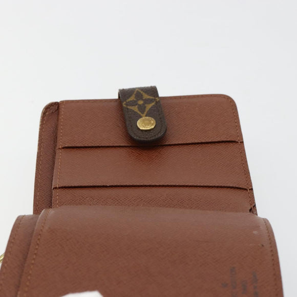 LOUIS VUITTON Monogram Compact Zip Wallet M61667 LV Auth 184642A