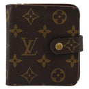 LOUIS VUITTON Monogram Compact Zip Wallet M61667 LV Auth 184642A-2