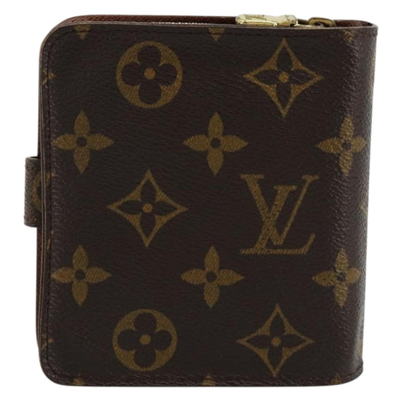 LOUIS VUITTON Monogram Compact Zip Wallet M61667 LV Auth 184642A