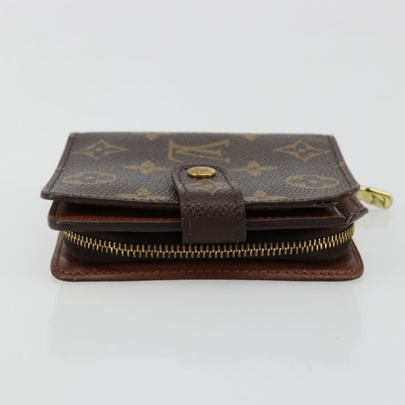 LOUIS VUITTON Monogram Compact Zip Wallet M61667 LV Auth 184642A