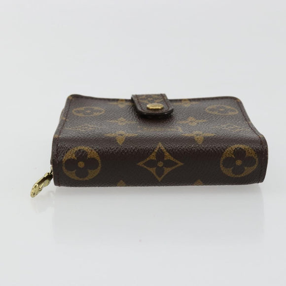 LOUIS VUITTON Monogram Compact Zip Wallet M61667 LV Auth 184642A