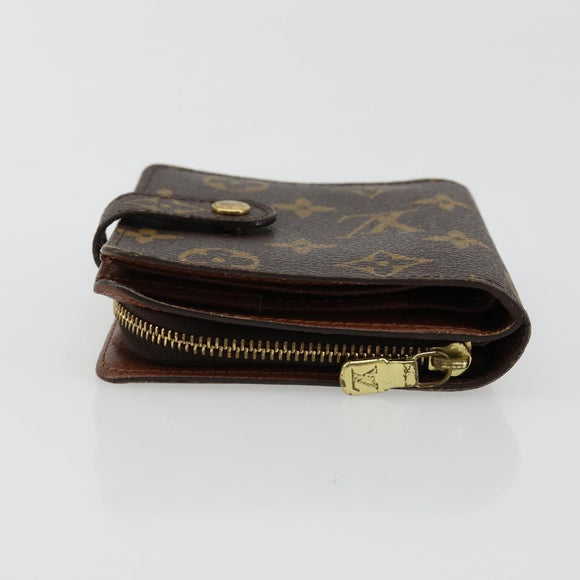 LOUIS VUITTON Monogram Compact Zip Wallet M61667 LV Auth 184642A