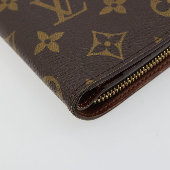 LOUIS VUITTON Monogram Compact Zip Wallet M61667 LV Auth 184642A