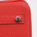 HERMES Birkin 30 Hand Bag Taurillon Leather Red Silver Auth 184651SAM-6