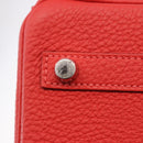 HERMES Birkin 30 Hand Bag Taurillon Leather Red Silver Auth 184651SAM-7