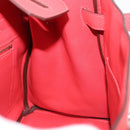 HERMES Birkin 30 Hand Bag Taurillon Leather Red Silver Auth 184651SAM-27
