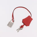 HERMES Birkin 30 Hand Bag Taurillon Leather Red Silver Auth 184651SAM-33