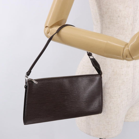 LOUIS VUITTON Epi Pochette Accessoires Pouch Mocha M5294D LV Auth 184652A