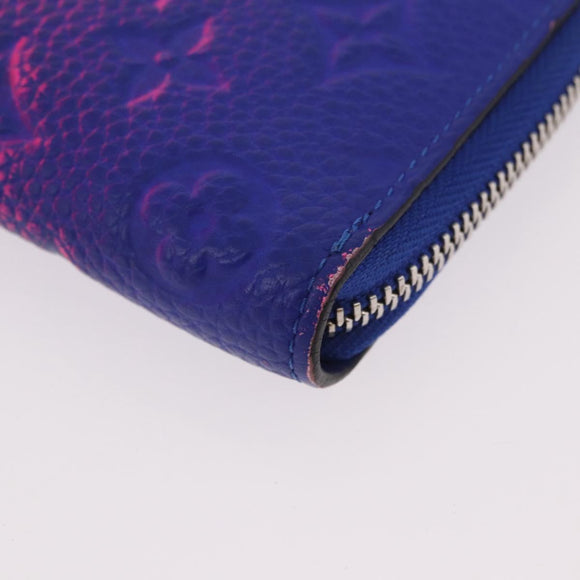LOUIS VUITTON Taurillon Illusion Zippy Wallet Vertical M81243 LV Auth 184653M