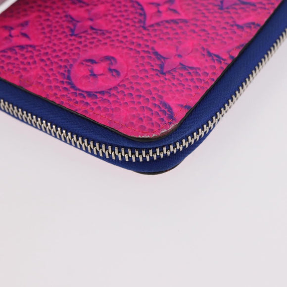 LOUIS VUITTON Taurillon Illusion Zippy Wallet Vertical M81243 LV Auth 184653M