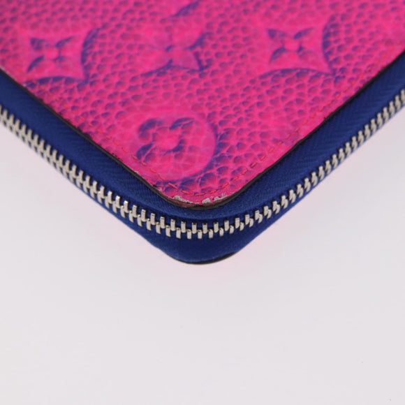 LOUIS VUITTON Taurillon Illusion Zippy Wallet Vertical M81243 LV Auth 184653M