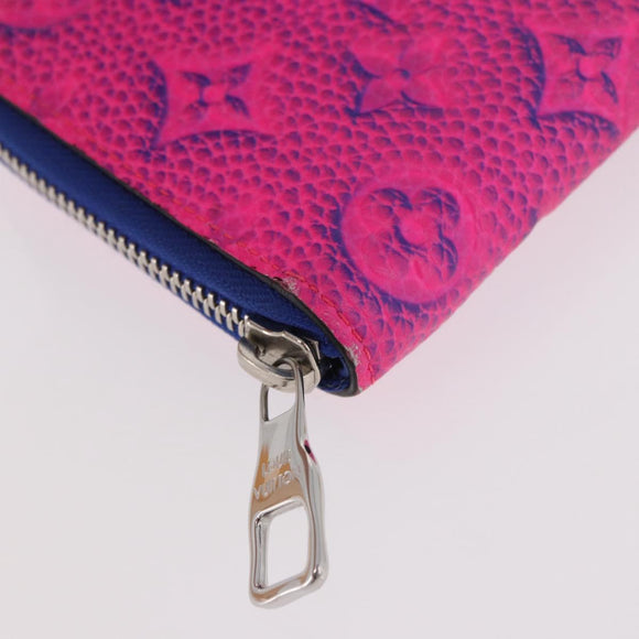 LOUIS VUITTON Taurillon Illusion Zippy Wallet Vertical M81243 LV Auth 184653M