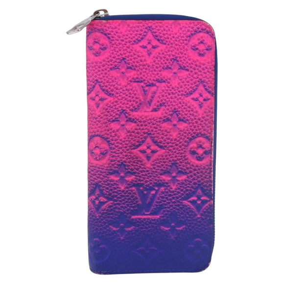 LOUIS VUITTON Taurillon Illusion Zippy Wallet Vertical M81243 LV Auth 184653M