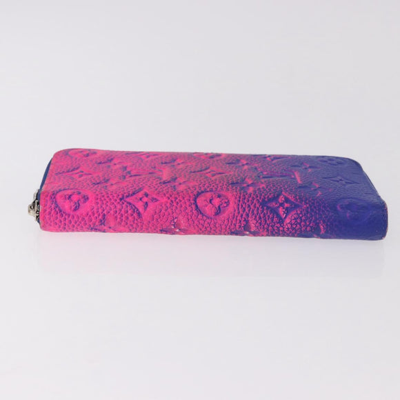 LOUIS VUITTON Taurillon Illusion Zippy Wallet Vertical M81243 LV Auth 184653M