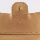 CHANEL Matelasse Compact Wallet Lamb Skin Gold CC Auth 184655M-19