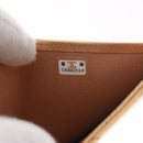 CHANEL Matelasse Compact Wallet Lamb Skin Gold CC Auth 184655M-11