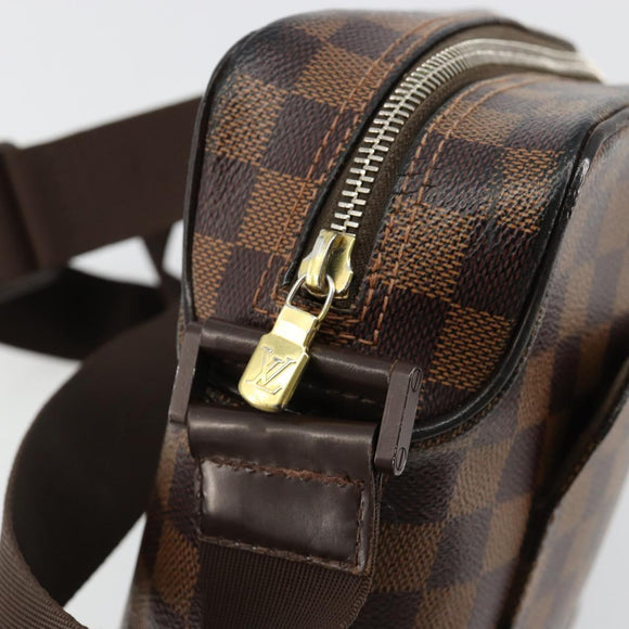 LOUIS VUITTON Damier Ebene Olaf PM Shoulder Bag N41442 LV Auth 184668