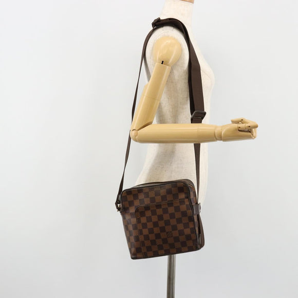 LOUIS VUITTON Damier Ebene Olaf PM Shoulder Bag N41442 LV Auth 184668