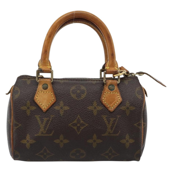 LOUIS VUITTON Monogram Mini Speedy Hand Bag M41534 LV Auth 184671