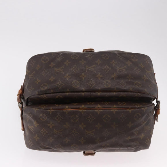 LOUIS VUITTON Monogram Saumur 35 Shoulder Bag M42254 LV Auth 184676