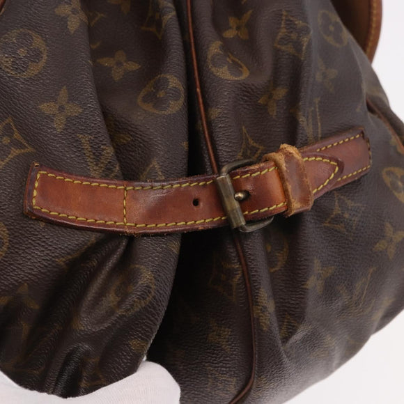 LOUIS VUITTON Monogram Saumur 35 Shoulder Bag M42254 LV Auth 184676
