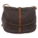 LOUIS VUITTON Monogram Saumur 35 Shoulder Bag M42254 LV Auth 184676-2