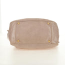 Miu Miu Ribbon Hand Bag Leather 2way Beige Gold Auth 184677M-5