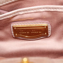 Miu Miu Ribbon Hand Bag Leather 2way Beige Gold Auth 184677M-22