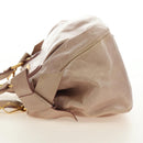 Miu Miu Ribbon Hand Bag Leather 2way Beige Gold Auth 184677M-3