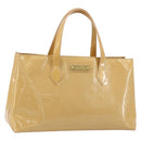 LOUIS VUITTON Vernis Wilshire PM Hand Bag Rose Flow Lantern M91642 Auth 184679-1