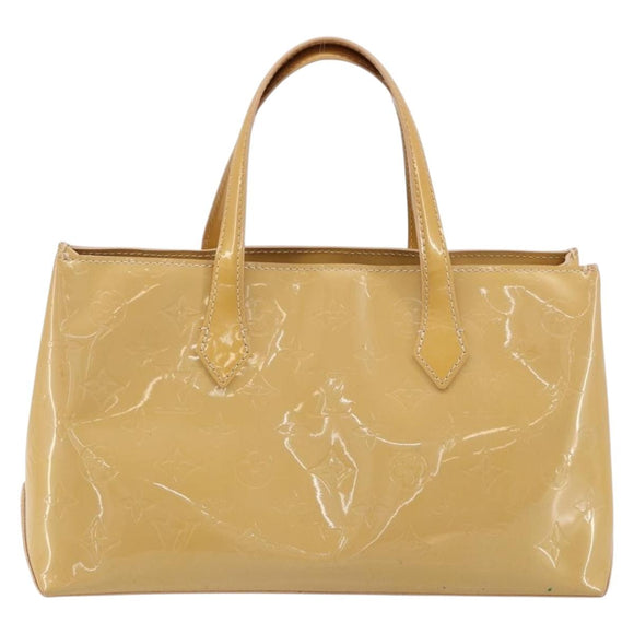 LOUIS VUITTON Vernis Wilshire PM Hand Bag Rose Flow Lantern M91642 Auth 184679