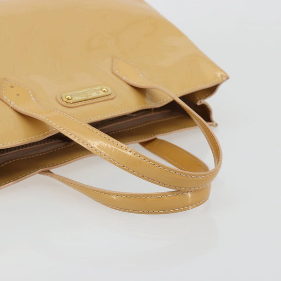 LOUIS VUITTON Vernis Wilshire PM Hand Bag Rose Flow Lantern M91642 Auth 184679