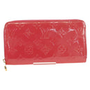 LOUIS VUITTON Vernis Zippy Wallet Wallet Fran Boise M9147F LV Auth 184680V-2