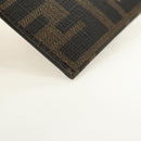 FENDI Zucca Canvas Best Friends Forever Coin Purse Brown Black Auth 184682M-17