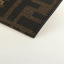 FENDI Zucca Canvas Best Friends Forever Coin Purse Brown Black Auth 184682M-18