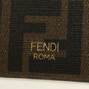 FENDI Zucca Canvas Best Friends Forever Coin Purse Brown Black Auth 184682M-19