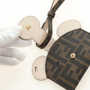 FENDI Zucca Canvas Best Friends Forever Coin Purse Brown Black Auth 184682M-9