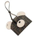 FENDI Zucca Canvas Best Friends Forever Coin Purse Brown Black Auth 184682M-1