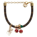 LOUIS VUITTON Monogram Cherry Bracelet M8977Z LV Auth 184683SAM-1