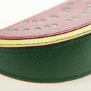 HERMES Watermelon Coin Purse Leather Red Auth 184685M-10