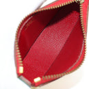 HERMES Watermelon Coin Purse Leather Red Auth 184685M-15
