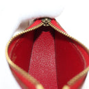 HERMES Watermelon Coin Purse Leather Red Auth 184685M-16